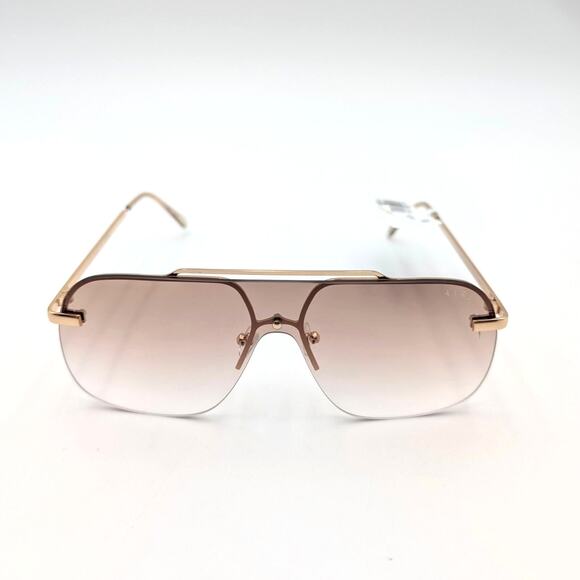 Aire Venatici Women's Aviator Sunglasses Bright Gold & Light Brown Grad Size L - Picture 1 of 9